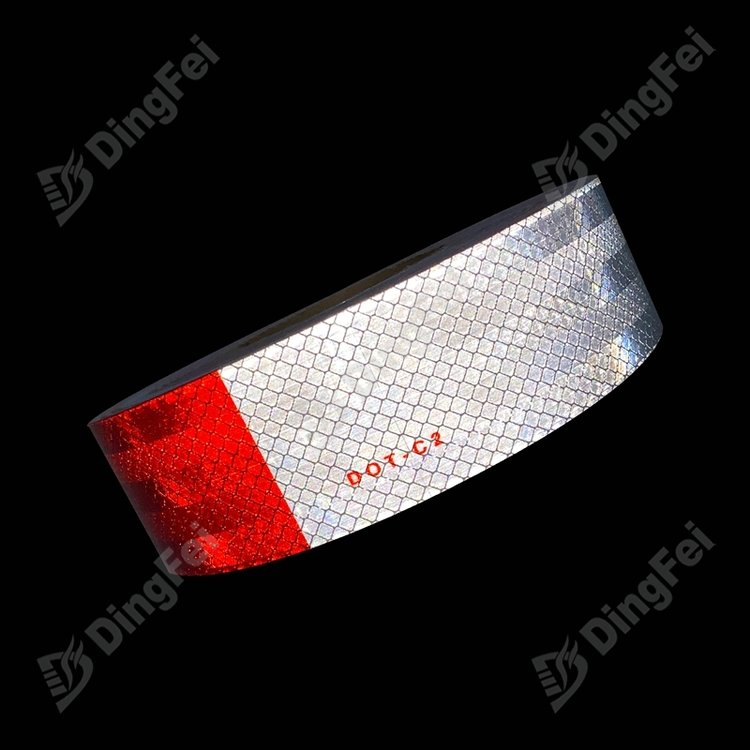 White And Red Reflective Tape - 